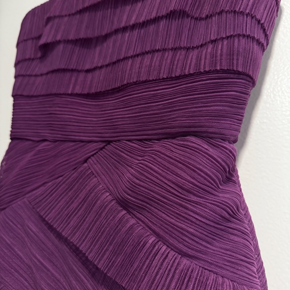 BCBGMAXAZRIA Purple Pleated Bodycon Dress – - Picture 6 of 8
